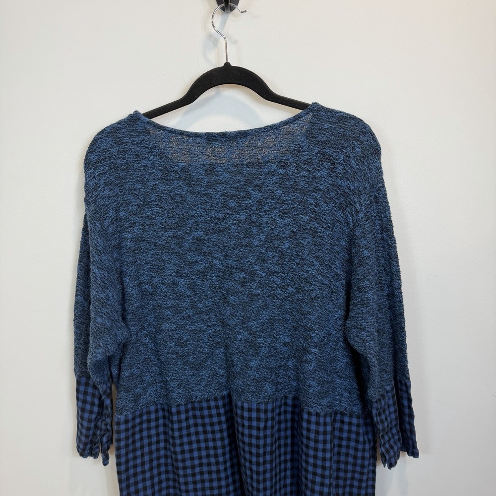 Cut‎ Loose San Francisco Large Linen Tunic Top LAGENLOOK Boho Blue Layered - Picture 8 of 9